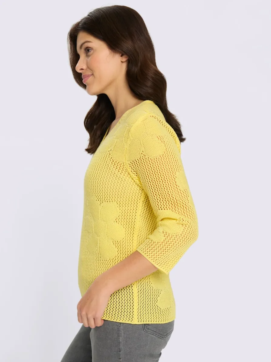 Pull ajouré motif ajouré léger