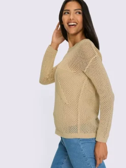 Pull ajouré pur coton