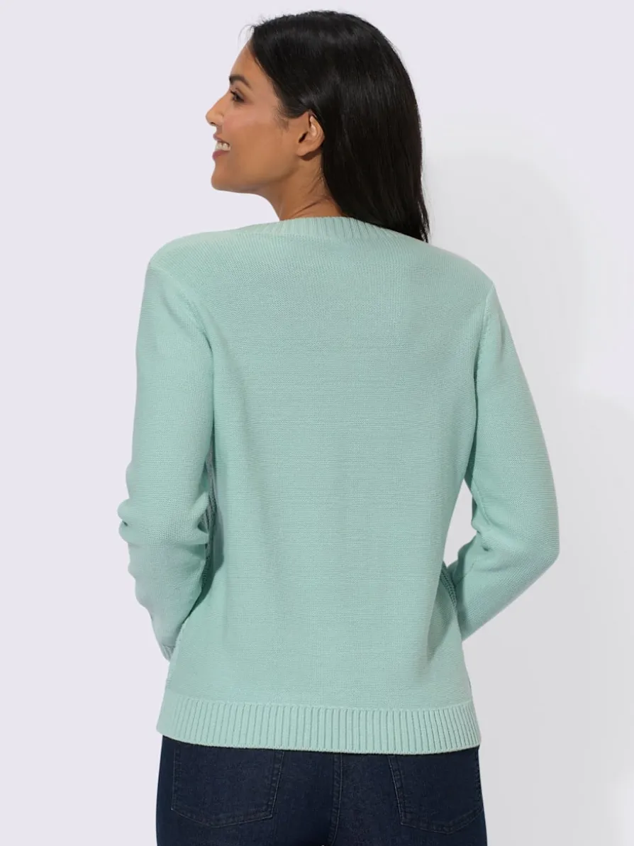 Pull ajouré pur coton