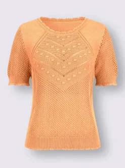 Pull ajouré pur coton
