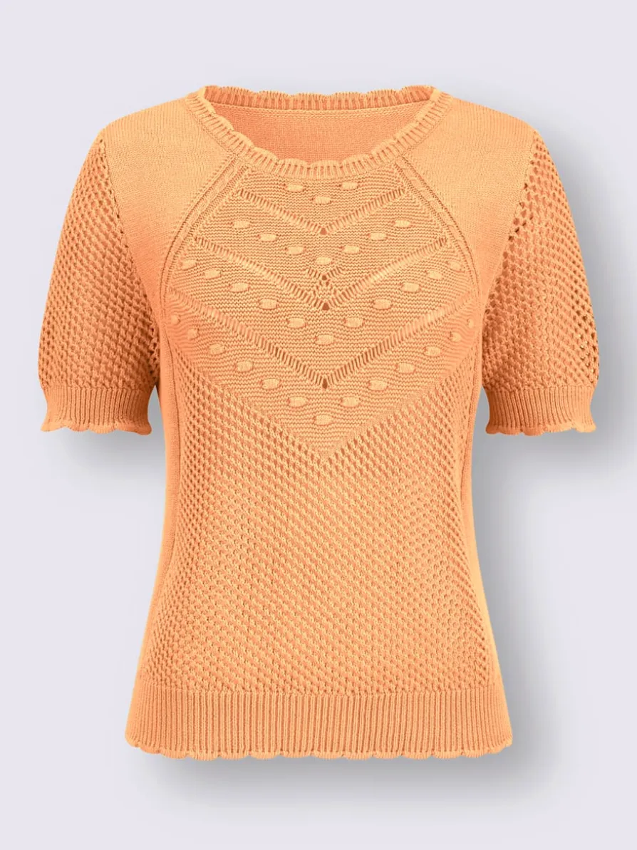 Pull ajouré pur coton
