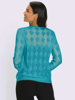 Pull ajouré superbe motif losanges ajouré