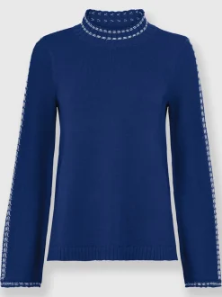 Pull à col montant 50% coton