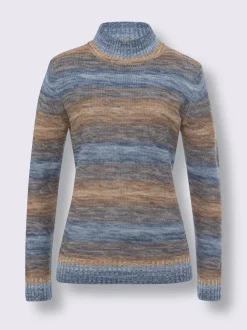 Pull à col montant mailles à l'envers tendance