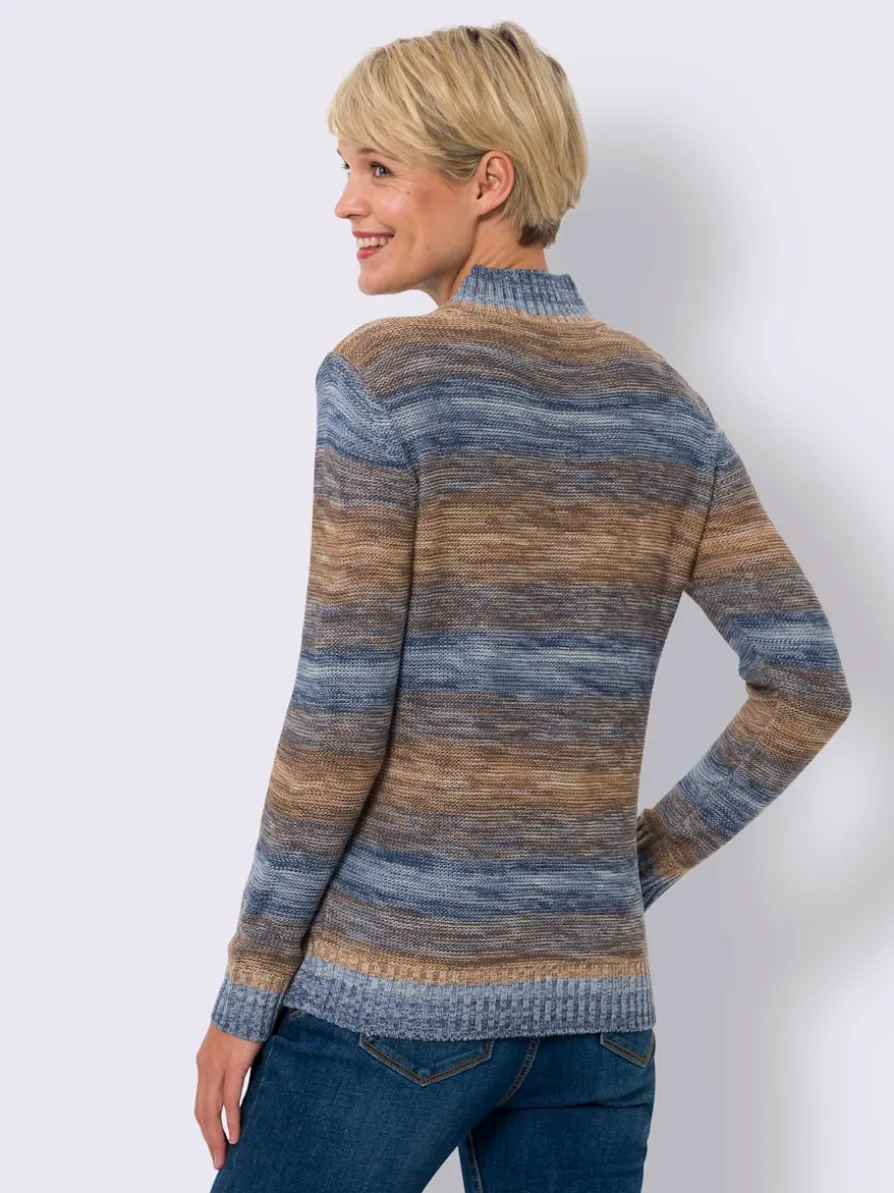 Pull à col montant mailles à l'envers tendance