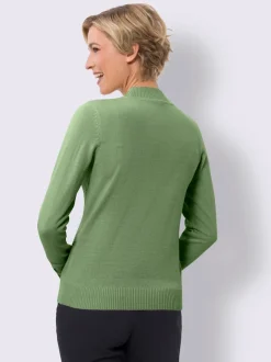 Pull à col montant motif tricoté décoratif
