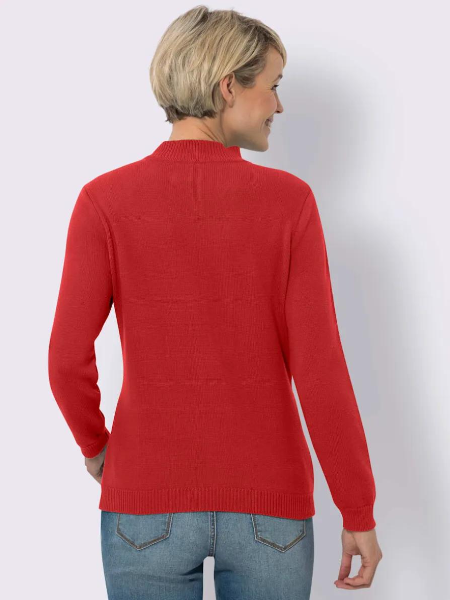 Pull à col montant pur coton
