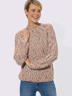 Pull à col montant superbe fil multicolore