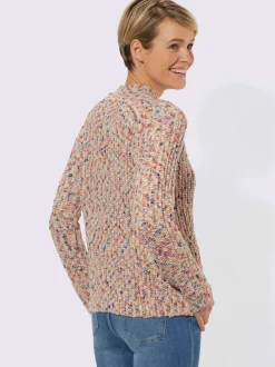 Pull à col montant superbe fil multicolore