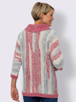 Pull à col roulé tricot jacquard de qualité