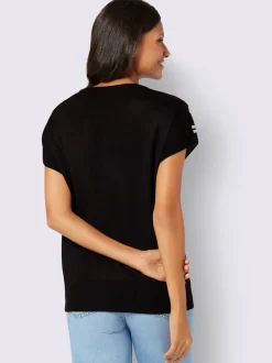 Pull à encolure en v effet cache-cœur