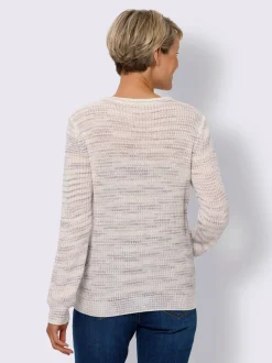 Pull encolure ronde acrylique facile d'entretien