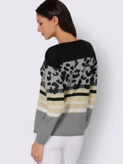 Pull encolure ronde coupe décontractée aux épaules