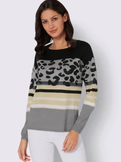 Pull encolure ronde coupe décontractée aux épaules