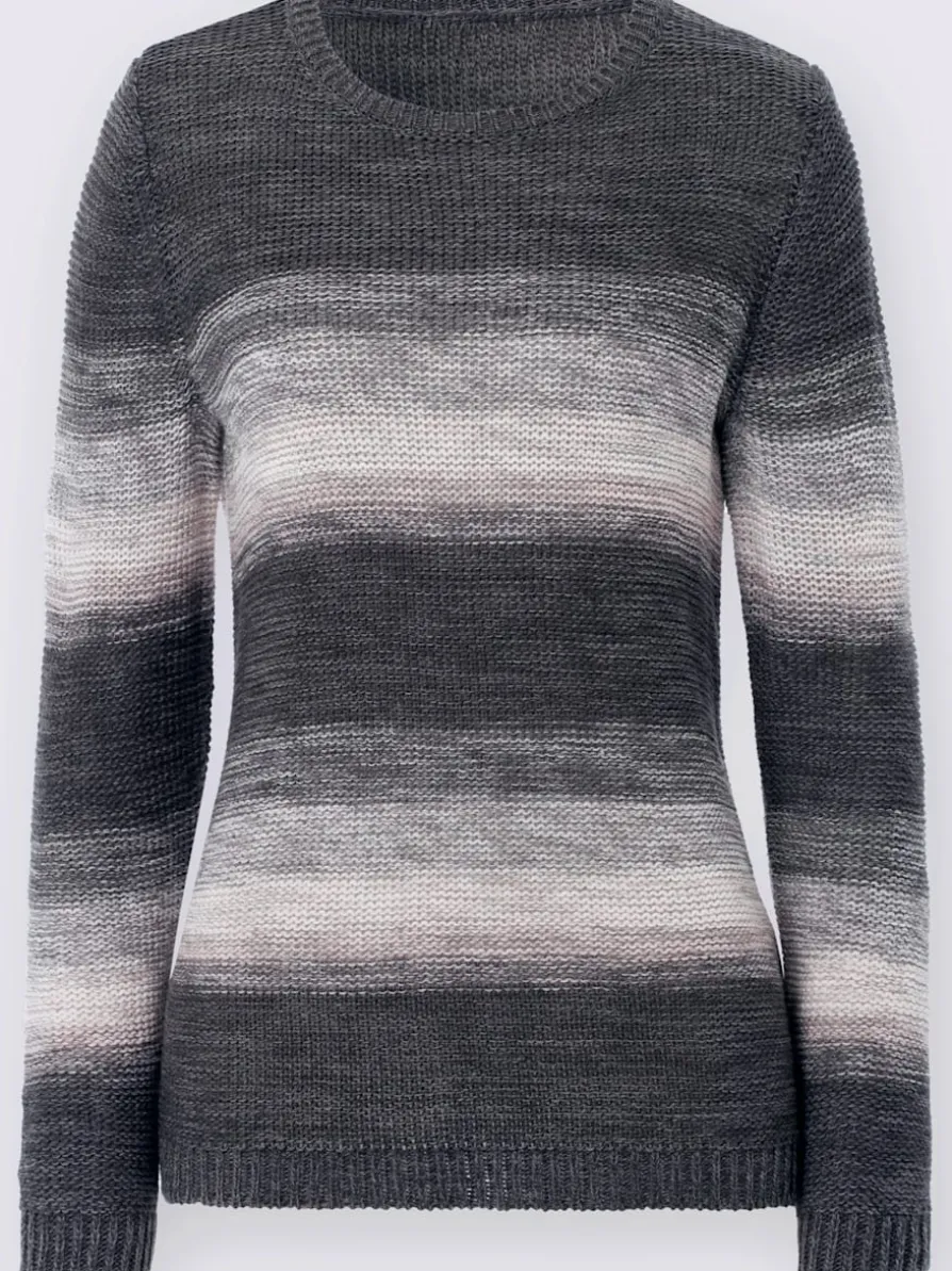 Pull encolure ronde dégradé de couleurs actuel