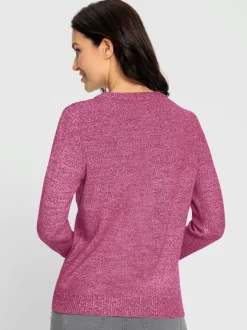 Pull encolure ronde fil chiné doux