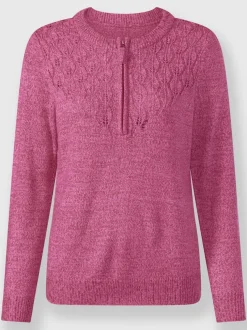 Pull encolure ronde fil chiné doux
