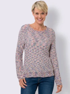 Pull encolure ronde jolie structure tricot