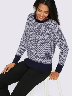 Pull encolure ronde mancherons tendance