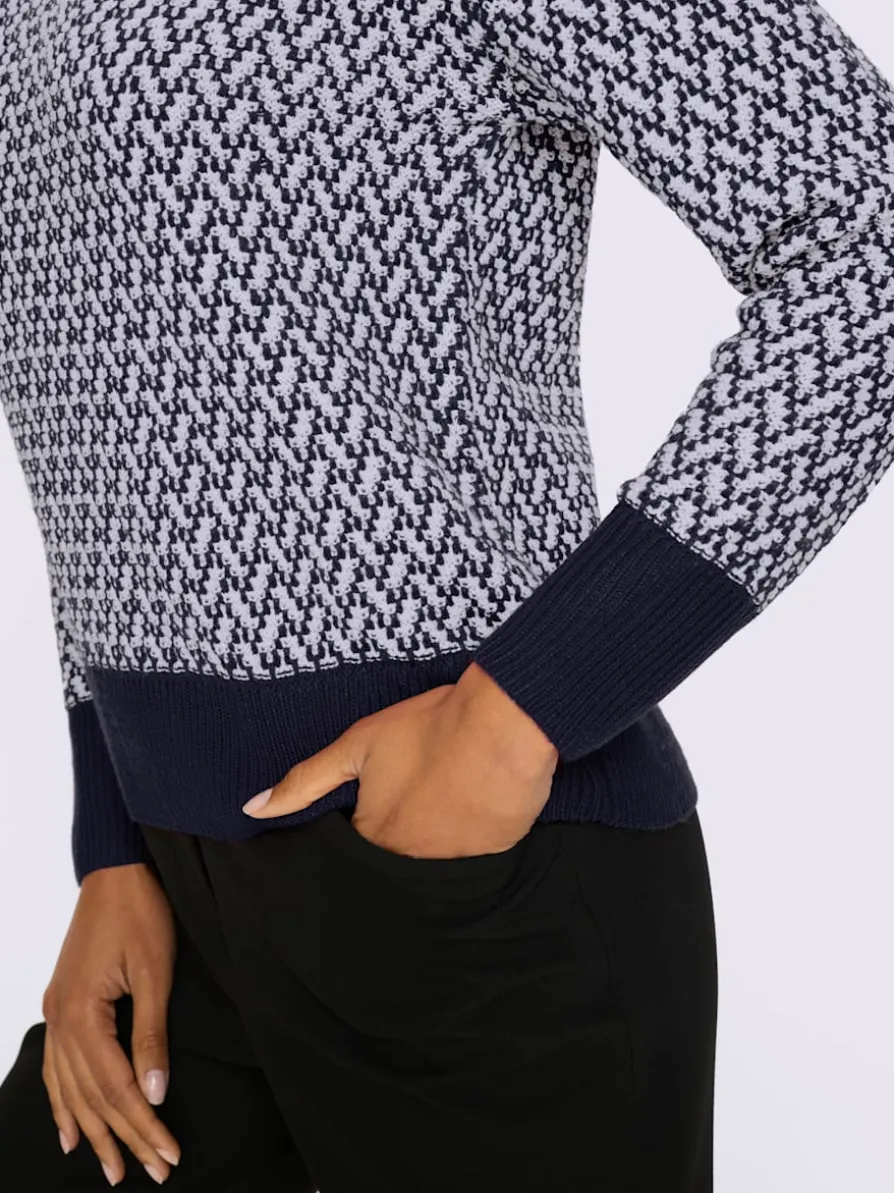 Pull encolure ronde mancherons tendance