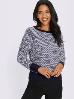 Pull encolure ronde mancherons tendance
