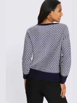 Pull encolure ronde mancherons tendance