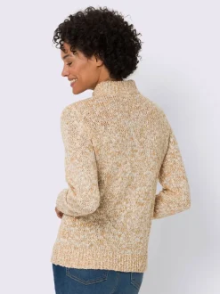 Pull en tricot fil fantaisie décoratif