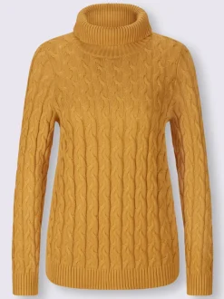 Pull en tricot fin motif torsadé classique