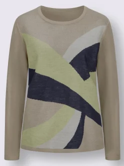 Pull jacquard tricot jacquard devant