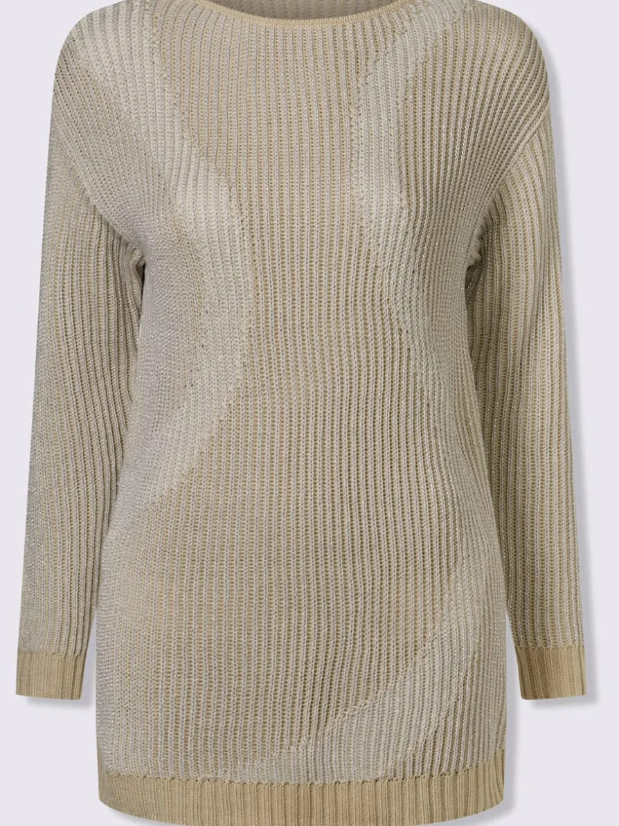 Pull long 2% fils métallisés