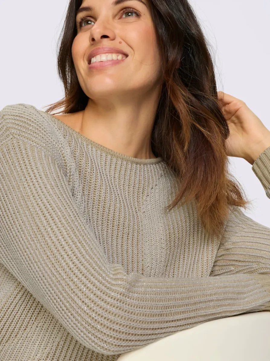 Pull long 2% fils métallisés