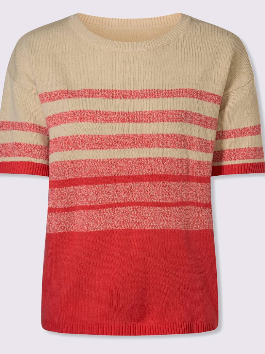 Pull à manches courtes coupe décontractée aux épaules