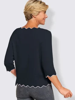 Pull à manches 3/4 côte milanaise