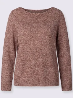 Pull à manches longues encolure en u discrète
