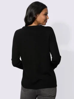 Pull à manches longues encolure ronde avec coulisse