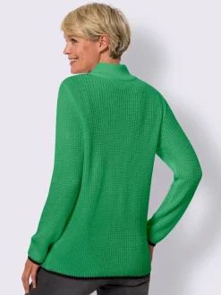 Pull à manches longues fermeture à glissière courte