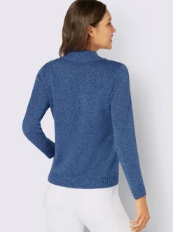 Pull à manches longues fil chiné doux