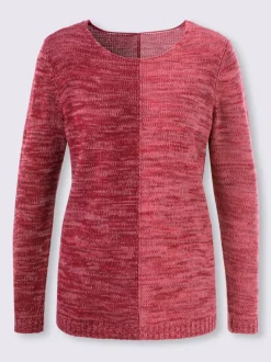 Pull à manches longues tricot chiné