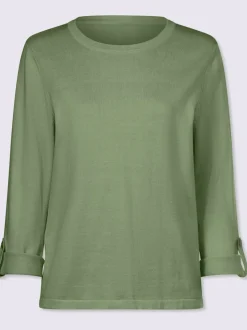 Pull à manches 3/4 pur coton
