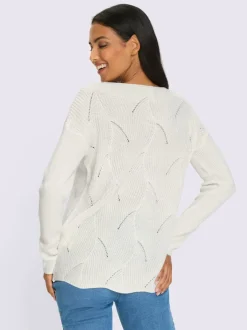 Pull motif maille moderne
