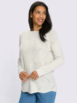 Pull motif maille moderne