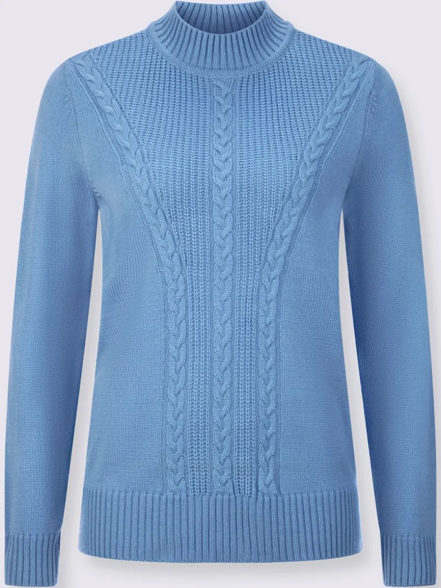 Pull motif torsadé devant