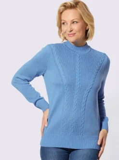 Pull motif torsadé devant