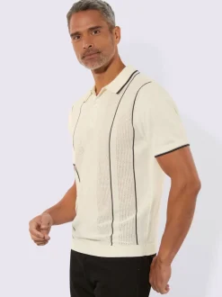 Pull polo bords-côtes pratiques