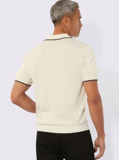 Pull polo bords-côtes pratiques