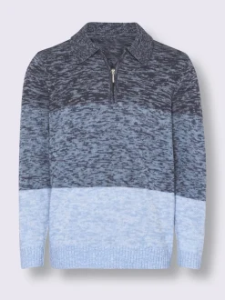 Pull polo col polo avec fermeture à glissière pratique