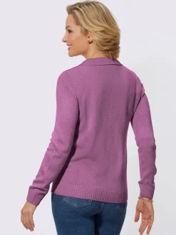 Pull polo motif tricoté affinant