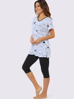 Pyjama court jersey fin