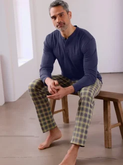 Pyjama-pantalon jersey fin