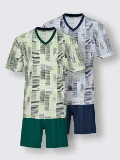 Pyjamas courts jersey fin